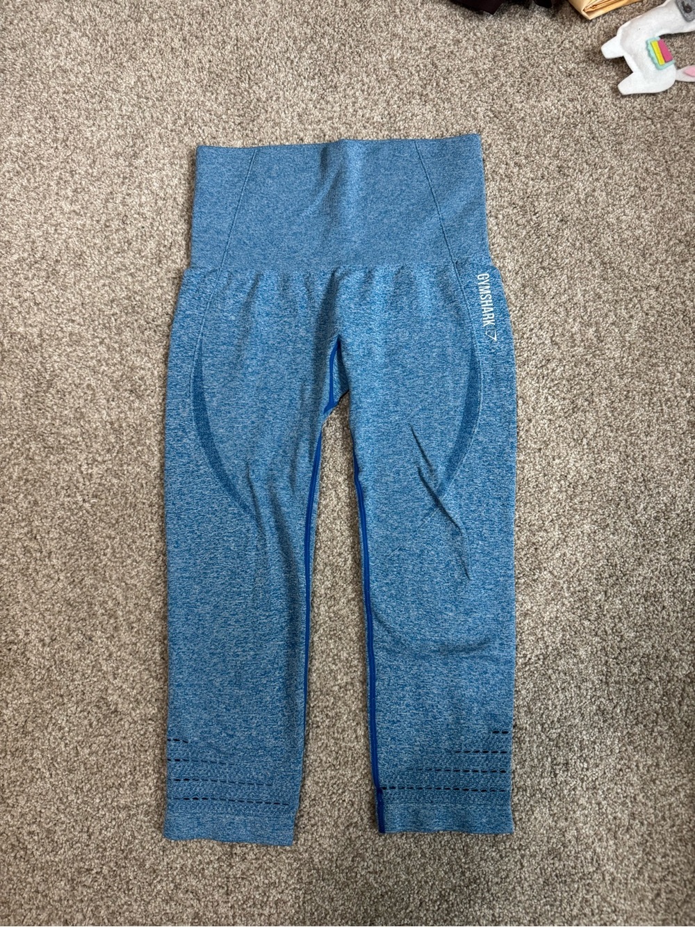 Gymshark Heathered Blue Kids High-Waist Leggings